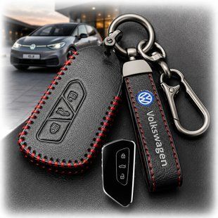 Купить Чехол для автоключей Volkswagen ID3 ID4 ID6 с Брелоком Карабин (3 кнопки №8) 66770 Чехлы для автоключей (Оригинал)