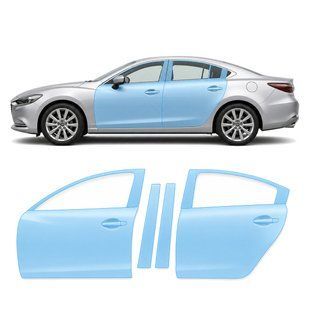 Buy Pre-cut paint protection film for Mazda Mazda6 GL facelift 2018- doors and windows pillars 106573 Model-specific paint protection film patterns for Mazda