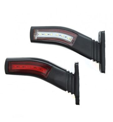Купити Габаритні вогні LED для вантажівок Рожки 12/24V / прямий 17 см / Триколірний 2 шт (KIR Л 096) 8356 Габарити ріжки