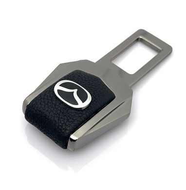 Купить Заглушка ремня безопасности с логотипом Mazda Темный хром 1 шт 39471 Заглушки ремня безопасности