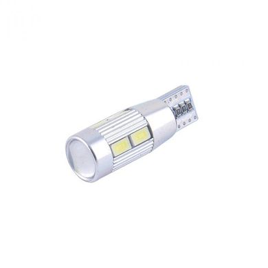 Купити Світлодіодні LED автолампи SOLAR Premium Line 12V T10 W2.1x9.5d 10SMD 5730 + lens CANBUS white (SL1348) 40169