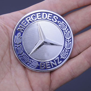 Купити Емблема "Mercedes" на капот/2 пукли/пластик D=56mm A6388170116 (Польща) 22308 Емблеми на іномарки