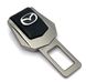 Купить Заглушка ремня безопасности с логотипом Mazda Темный хром 1 шт 39471 Заглушки ремня безопасности - 1 фото из 6