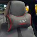 Buy Headrest pillow with Chery logo Ekoshkira 3D Color logo Black-Red edging 1 piece 91769 Pillows for the headrest - under the neck