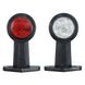 Купити Габаритні вогні LED для вантажівок Рожки 12/24V / прямий 12 см / Червоно-Білий 2 шт (Л 051) 8604 Габарити ріжки - 1 фото из 2