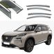Купить Дефлекторы окон ветровики Benke для Nissan X-Trail 2021- Хром Молдинг Из Нержавеющей Стали 3D 56075 Дефлекторы окон Toyota - 1 фото из 4