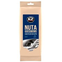 Купити Серветки вологі для очищення скла K2 Nuta Wipes 20х18 см (K500) 24 шт 63213 Серветки мікрофібра губки для миття