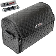 Купить Органайзер саквояж в багажник Audi Premium (Основа Пластик) Эко-кожа Черный 62578 Саквояж органайзер