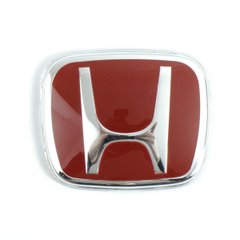 Купить Эмблема для Honda 80 x 65 мм оргстекло / скотч 3М / красная (75701-S1A-E11ZB) 39693 Эмблемы на иномарки