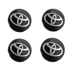 Купити Наклейки на колпаки Toyota (60мм) чорна 4 шт 23115 Наклейки на ковпаки