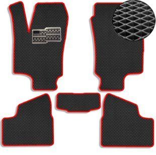 Buy EVA floor mats for Opel Astra (G) Classic 1998-2009 with heel pad Black-Red edging 5 pcs 66371 Floor mats for Opel