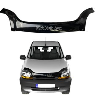 Купить Дефлектор капота мухобойка Renault Kangoo 2003-2007 Ресталинг Voron Glass (MR11103) 58902 Дефлекторы капота Renault