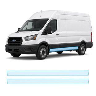 Купити Антигравійна захисна бронеплівка за лекалами для Ford Transit VII 2013- нижня зона кузова пороги 104536 Модельні лекала захисних плівок для Ford