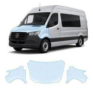 Купить Антигравийная защитная бронепленка по лекалам для Mercedes-Benz Sprinter W907 2018- капот и передние крылья 107239 Модельные лекала защитных пленок для Mercedes-Benz