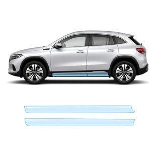 Купити Антигравійна захисна бронеплівка за лекалами для Mercedes-Benz EQA 2021- нижня зона кузова пороги 106840 Модельні лекала захисних плівок для Mercedes-Benz
