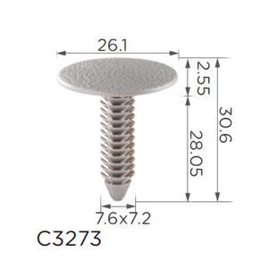 Buy Clip for trim Ford, Chevrolet 10220168 10241518 (C3273) 74181 Nail type fastener