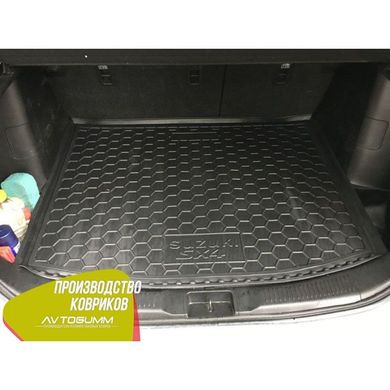 Купить Автомобильный коврик в багажник Suzuki SX4 2014- верхняя полка / Резино - пластик 42387 Коврики для Suzuki