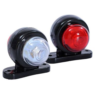 Купити Габарит LED чебурашка 12/24V / міні 5.5 см / Червоно-Білий 2 шт (Туреччина) 8605 Габарити ріжки