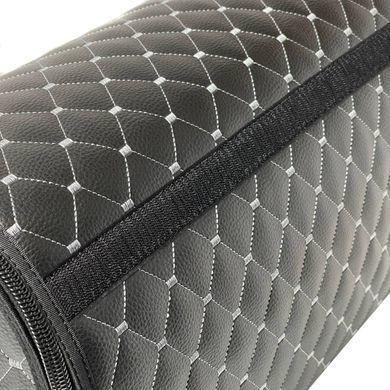 Buy Organizer travel bag in the trunk of Toyota Premium (Plastic base) Eco-leather Black-Gray thread 62628 Travel bag organizer