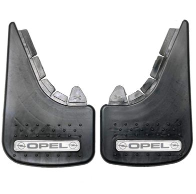 Купити Бризковики малі з логотипом Opel 350x250 мм з шипами 23460 Бризковики універсальні з логотипом моделей
