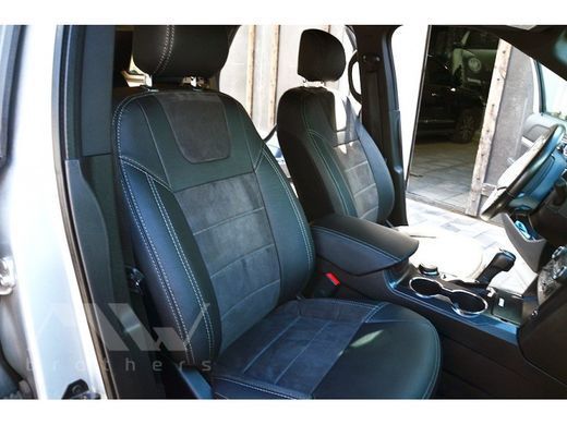 Buy MW Brothers seat covers for Ford Explorer V 2010+ Leather Style series (grey stitching) 59191 MW Brothers model covers