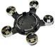 Buy Caps for alloy wheels Audi Q7 150 x 67 mm Five-pointed volumetric logo Black (4L0601165) 1 pc 91356 Titanium caps - 5 photos from 5