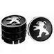 Buy Caps for titanium Peugeot 60/55 mm volumetric logo Black 4 pcs 60461 Titanium caps