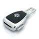 Купить Заглушка переходник ремня безопасности с логотипом BMW Темный хром 1 шт 9811 Заглушки ремня безопасности - 6 фото из 6