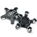 Buy Caps for alloy wheels Audi Q7 150 x 67 mm Five-pointed volumetric logo Black (4L0601165) 1 pc 91356 Titanium caps - 2 photos from 5