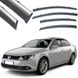 Купити Дефлектори вікон вітровики Benke для Volkswagen Jetta VI 2010-2018 Хром Молдинг З Нержавіючої сталі 3D (BVWST1223-W/S) 62310 Дефлектори вікон Volkswagen - 1 фото из 7