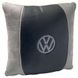 Купити Подушка в авто з логотипом Volkswagen Антара-Екошкіра Чорно-Сірий 1 шт 60178 Подушки на підголовник - під шию - 1 фото из 3