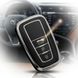 Купить Чехол ключа Toyota Черный Хромированная окантовка (3 кнопки) TPU 96079 Чехлы для автоключей (Оригинал) - 1 фото из 3