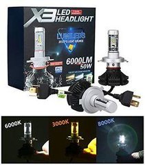 Купить LED лампы автомобильные Philips ZES H11 / H8 радиатор 6000Lm LumiLeds X3 / 50W / 6000K пленки в к-те / IP67 / 25831 LED Лампы Китай