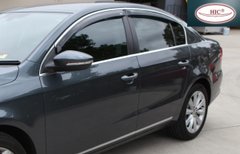 Купити Дефлектори вікон вітровики для Volkswagen Tiguan 2016- З Молдингом Хром 36154 Дефлектори вікон Volkswagen