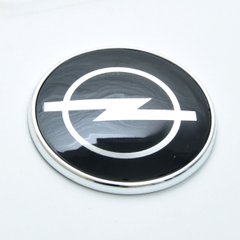 Купити Эмблема "Opel" 72мм\пластик\черная+хром\Cкотч 21559 Емблеми на іномарки