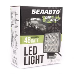 Купити Додаткова LED фара БЕЛАВТО 48W 108x108x58 mm (3W*16) 10-30V Далеке світло 1 шт (1803S) 8713 Додаткові LЕD фари