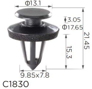 Buy Clip for fastening molding FIAT CITROEN AUDI ALFA ROMEO PEUGEOT SEAT VW LANCIA (46835626 71738386 9345A1 15407) C1830 73416 Fixer for moldings and radiator grilles