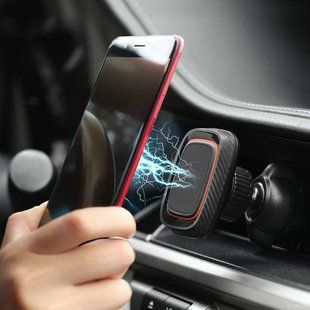 Купити Автотримач для телефону магнітний CT213 на повітропровід Карбон 24602 Автотримач для телефону на повітропровід