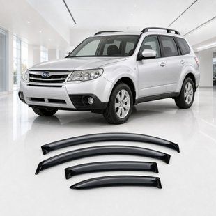 Купити Дефлектори вікон вітровики для Subaru Forester 2008-2013 Скотч 3M (WND256887) Acrylic 4 шт 110772 Дефлектори вікон Subaru
