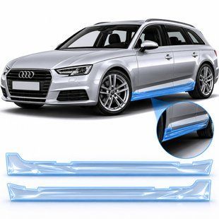 Купити Антигравійна захисна бронеплівка за лекалами для Audi A4 B9 2015-2019 - нижня зона кузова 101440 Модельні лекала захисних плівок для Audi