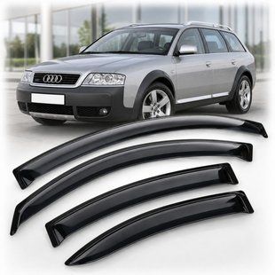 Купити Дефлектори вікон вітровики для Audi A6 Allroad 2000-2006 2006/Avant 1997-2004 Скотч 3M (AMA10700) Acrylic 4 шт 110472 Дефлектори вікон Audi