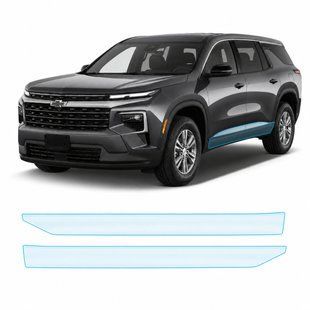Купить Антигравийная защитная бронепленка по лекалам для Chevrolet Traverse III 2023- нижняя зона кузова пороги 103804 Модельные лекала защитных пленок для Chevrolet