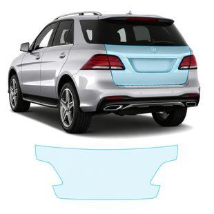 Buy Pre-cut paint protection film for Mercedes-Benz GLE W166 facelift 2015-2019 - trunk lid area 107042 Model-specific paint protection film patterns for Mercedes-Benz