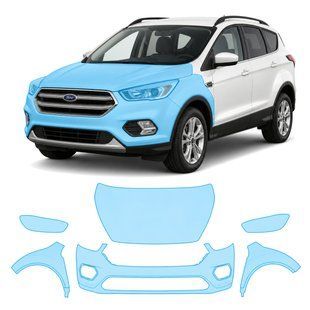 Купити Антигравійна захисна бронеплівка за лекалами для Ford Escape (US) III facelift 2017-2019 - передня частина авто (капот бампер крила)) 104336 Модельні лекала захисних плівок для Ford