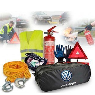 Buy Car assistance kit for Volkswagen with car brand logo (Bag with 2 compartments) 40248 Technical assistance and care kits for motorists
