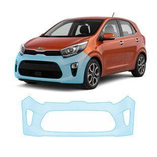 Купить Антигравийная защитная бронепленка по лекалам для Kia Picanto JA 2017-2019 - передний бампер 105630 Модельные лекала защитных пленок для Kia