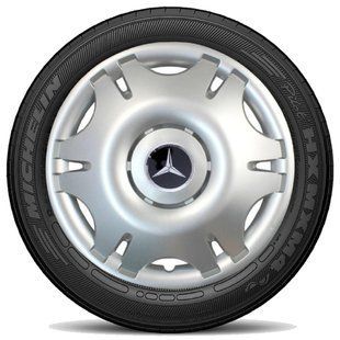 Купити Ковпак колеса з емблемою Mercedes SKS402 R16 сірий з логотипом на вибір 4 шт 21927 16 SKS