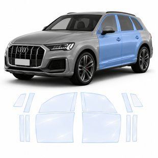 Buy Pre-cut paint protection film for Audi Q7 4M facelift 2020-2024 - doors and windows pillars 101690 Model-specific paint protection film patterns for Audi
