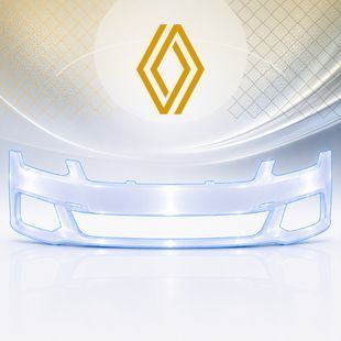 Купить Антигравийная защитная бронепленка по лекалам для Renault Captur II 2019- передний бампер 108438 Модельные лекала защитных пленок для Renault