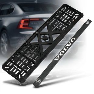 Купити Рамка номера Volvo клямка 3D напис Хромований / Поліпропілен гнучкий морозостійкий 41067 Рамка номера - Модельні написи